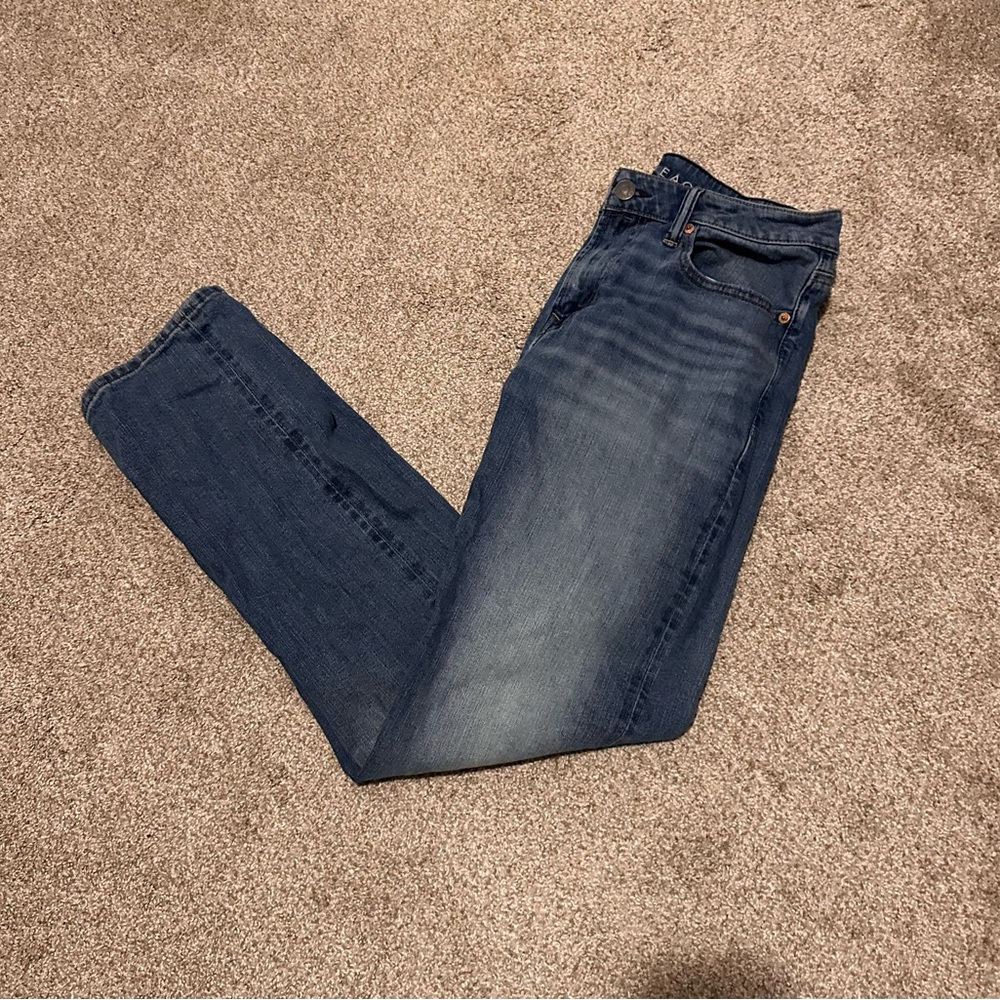 American Eagle Outfitters Dark Blue Straight Jeans